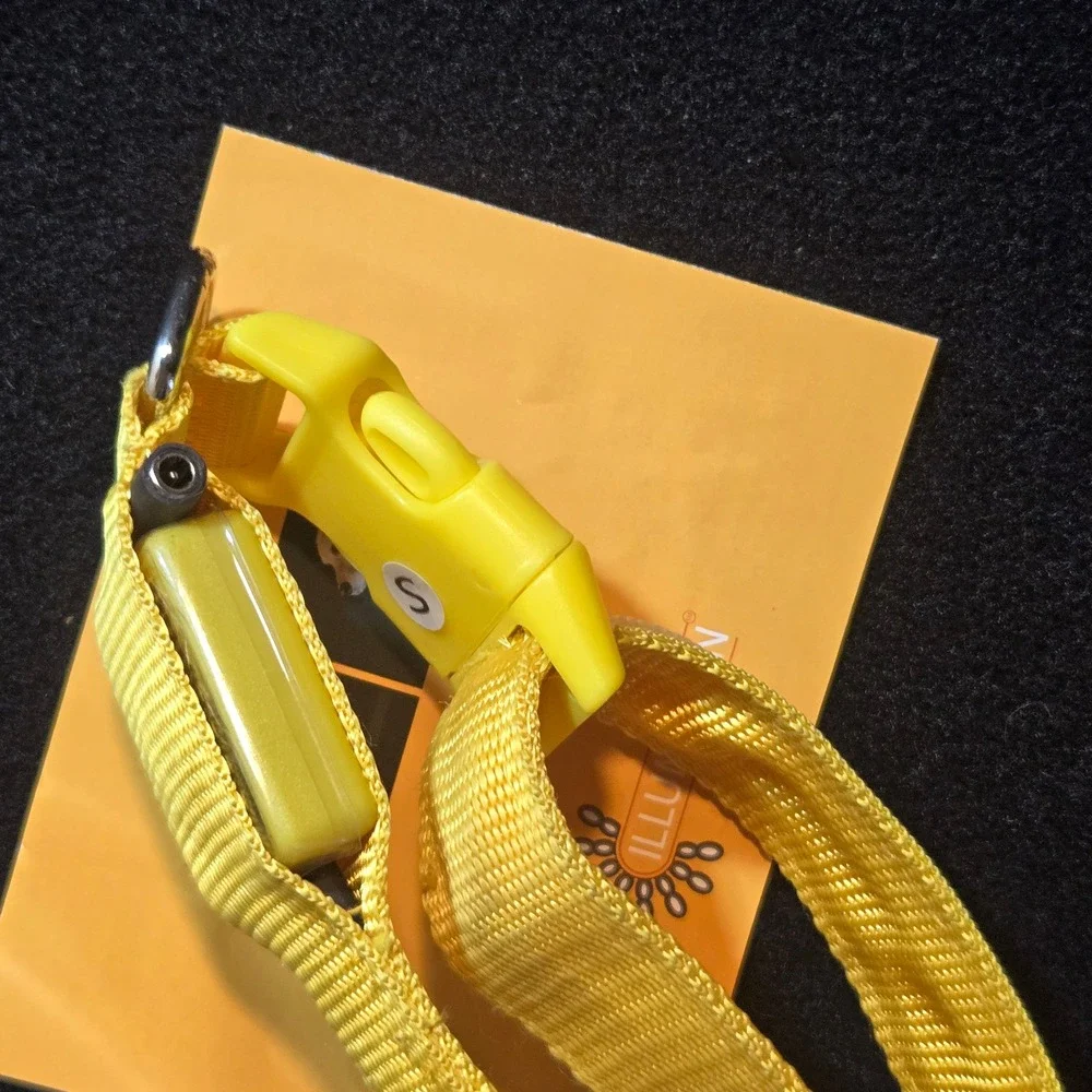 Illumiseen LED Dog Collar Yellow Rechargeable USB High Visibility Small Safety